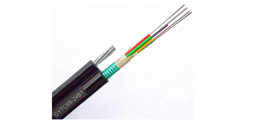 Self-Supporting Armoured Figure 8 Fiber Optic Cable Stranded Loose Tube GYTC8S 24 Core